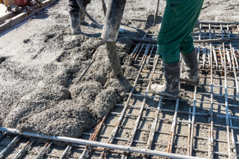 concrete poured